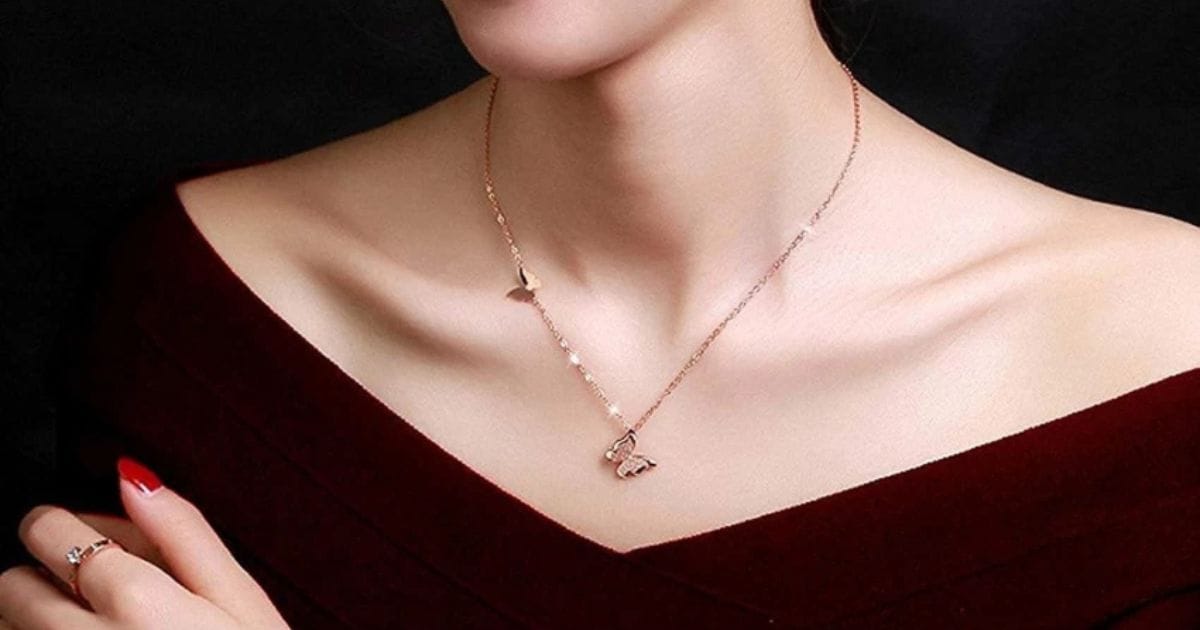 Girls' Diamond Butterfly Necklace